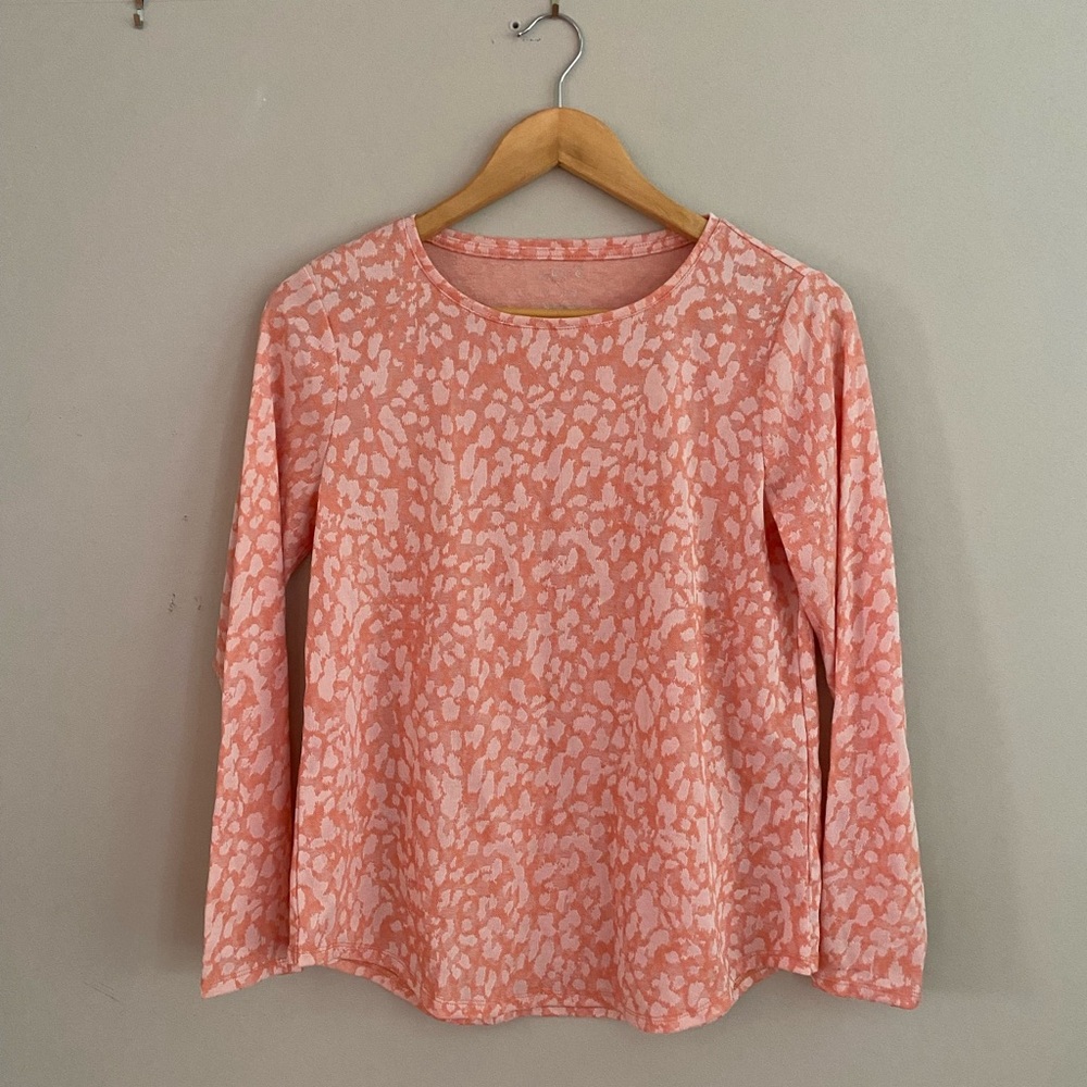 Pink leopard print blouse